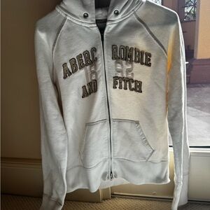 Abercrombie & Fitch Cream Vintage Hoodie